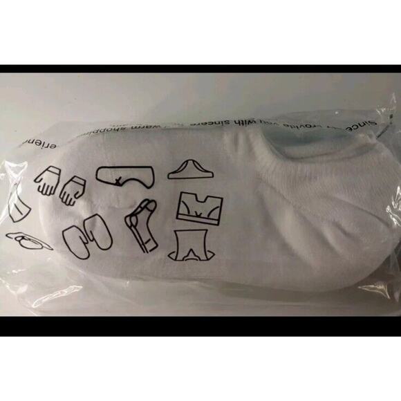 Breslatte No Show Socks White Woven Arch Support Size Small Six Pair - Picture 3 of 3